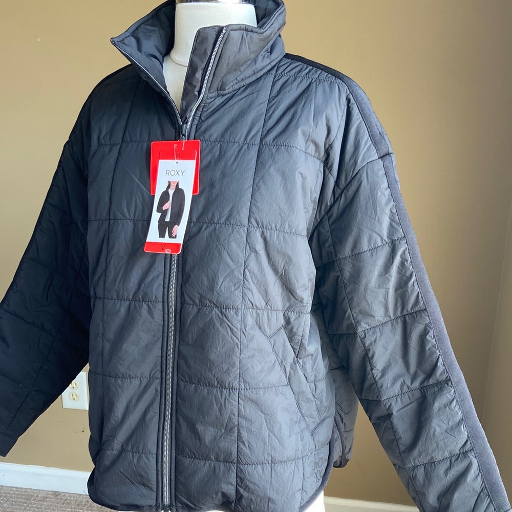 Roxy Women’s NWT Black‎ Quilted  Lightweight All Season Jacket Size Medium